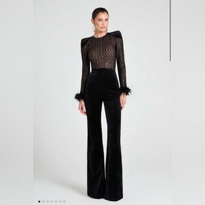 NADINE MERABI Monique Black Jumpsuit